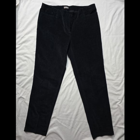 J. Jill Black Corduroy Pants Stretch Size 14 - Picture 1 of 8